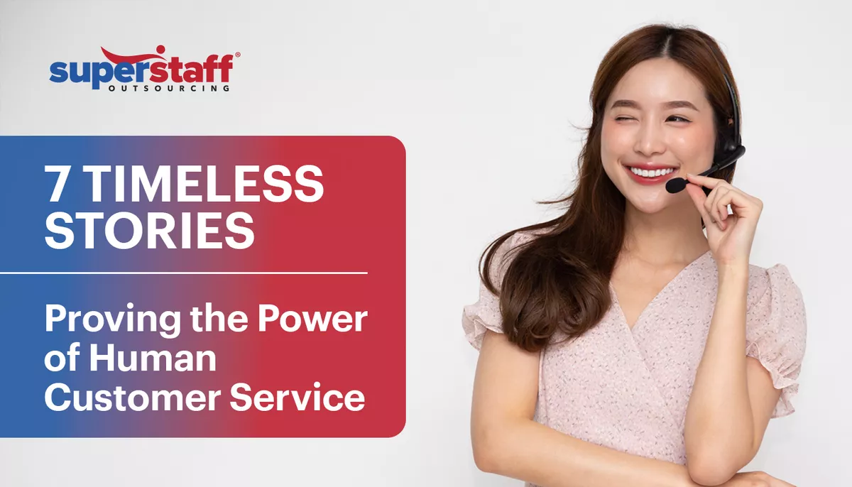 Featured-Image A cheerful representative smiles as she attends to calls, proving the power of human customer service.