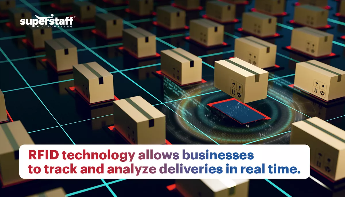RFID-technology-allows-businesses–to-track-and-analyze-deliveries-in-real-time An image shows how real time analytics is crucial for the logistics sector.