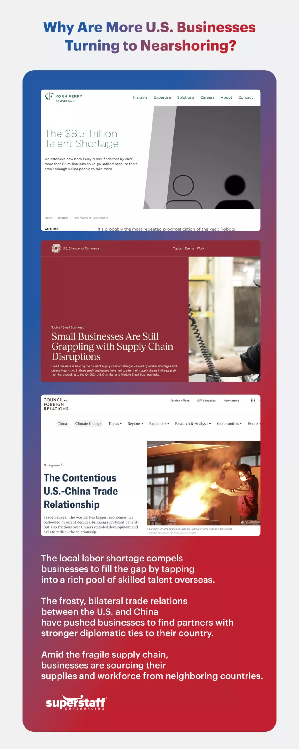 Why-Are-More-U.S.-Businesses–Turning-to-Nearshoring A mini infographic shows market trends requiring nearshoring best practices.