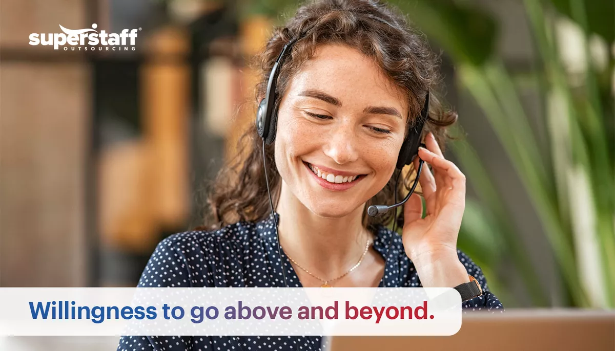 Willingness-to-go-above-and-beyond A representative attends to a caller merrily, proving the power of human customer service.