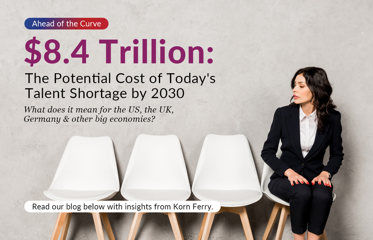 The-Potential-Cost-of-Today_s-Talent-Shortage-by-2030_Featured A woman sits alone in a lobby, reflecting the talent shortage that is creeping across industries.