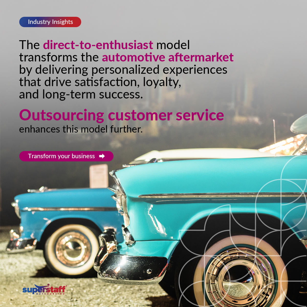 Automotive-Aftermarket_IQ Rear end of luxury cars are shown.