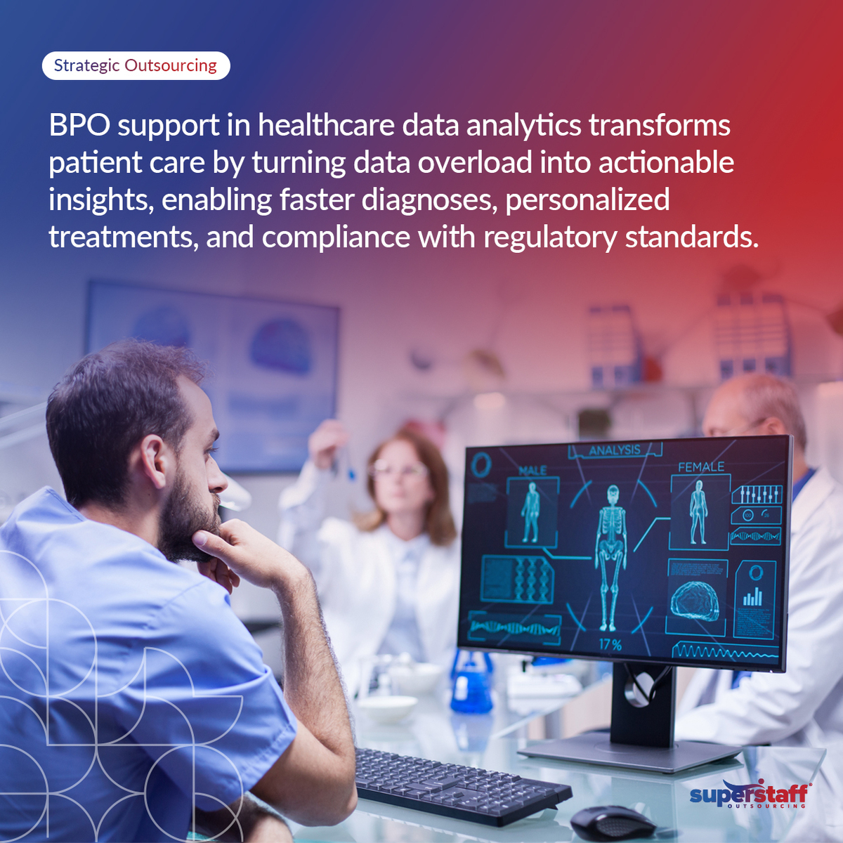 Providing-Real-World-Data-(RWD)-in-Healthcare_IQ A healthcare professional analyzes patient data in the desk monitor.