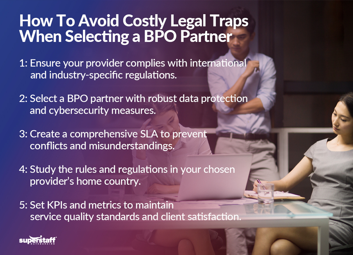 Real-Life-Cases-of-Costly-Legal-Traps-When-Choosing-the-Wrong-BPO-Provider_Mini-Info-2 A list of best practices to avoid partnering with the wrong BPO provider.