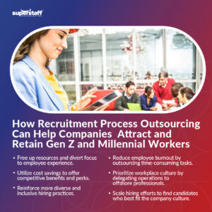 Attracting-the-Next-Generation-of-Talent_Mini-Info-2 A mini infographic shows how recruitment process outsourcing helps attract millennial and gen z talent