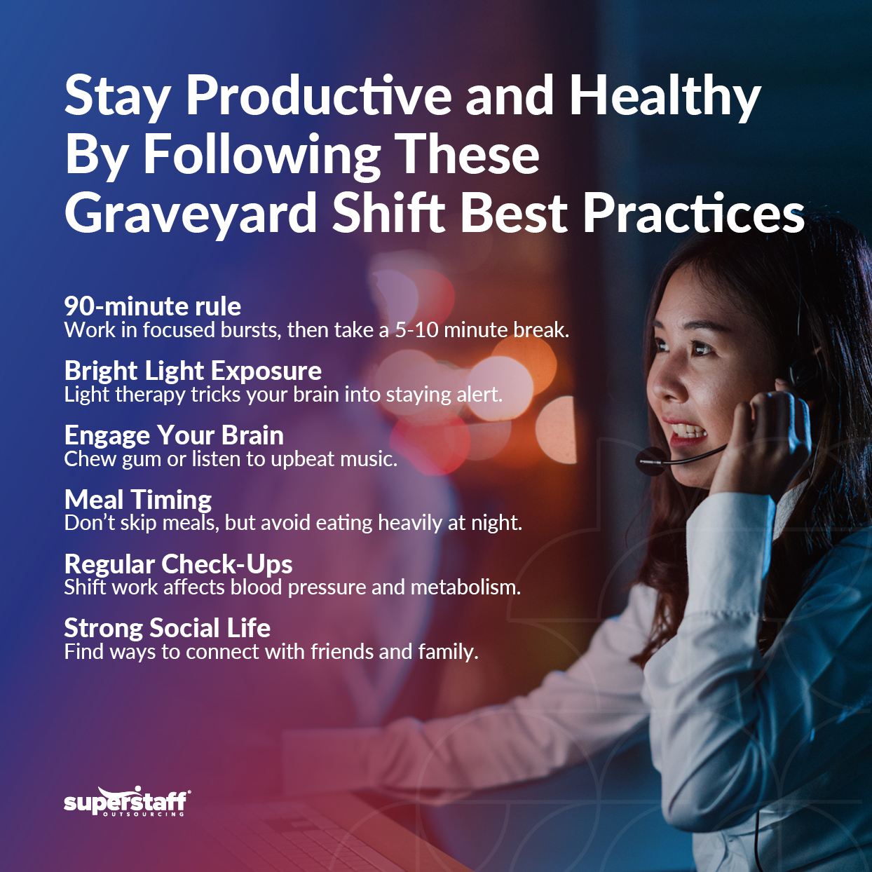 The-3-AM-Struggle_Mini-Info-2 A mini infographic shows best practices for staying productive and healthy during the night shift