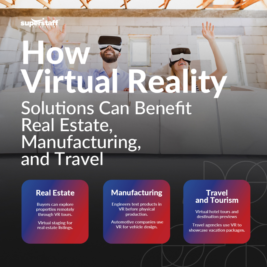 The-Rise-of-Immersive-Technology-in-Business_IQ_Mini-Info-2 A mini infographic shows how virtual reality solutions can benefit real estate, manufacturing, and travel.