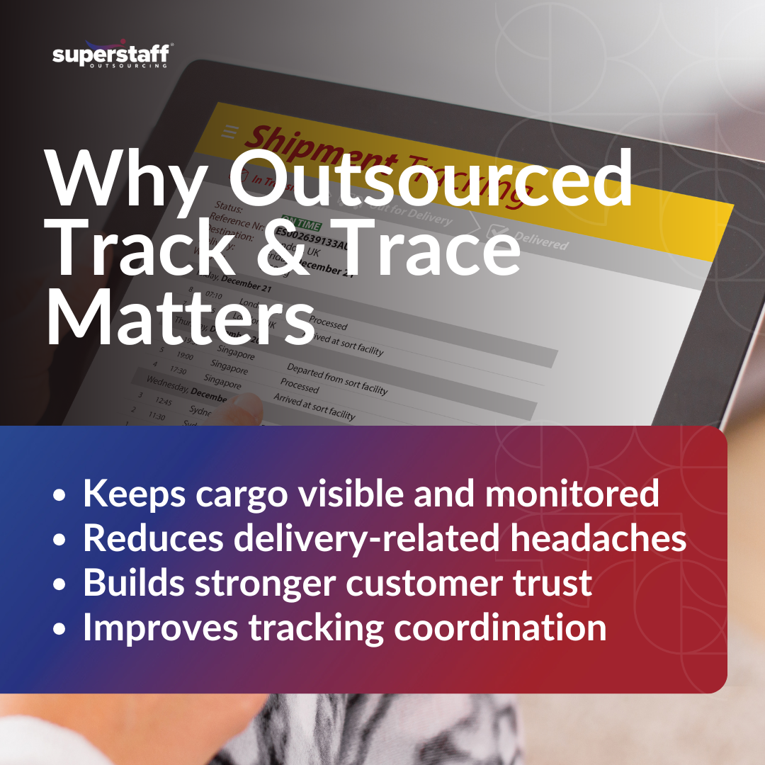 Ocean Freight_MI Image highlighting the importance of freight tracking outsourcing with track & trace visuals.