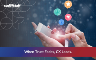 Hand with phone, hinting at trust through customer experience