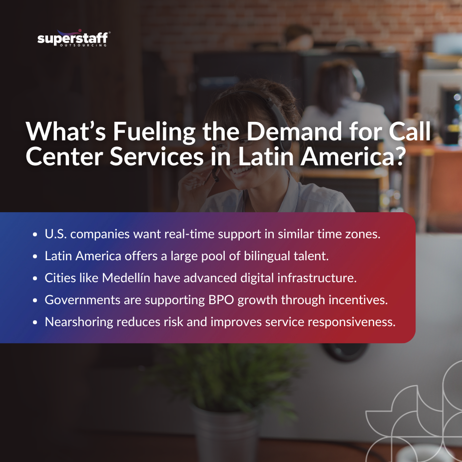 Call Center Services Latin America_MI Infographics about the demands in call center services Latin America