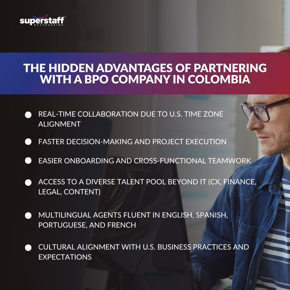 Colombia Nearshoring Powerhouse_MI Team members working at a BPO company Colombia office