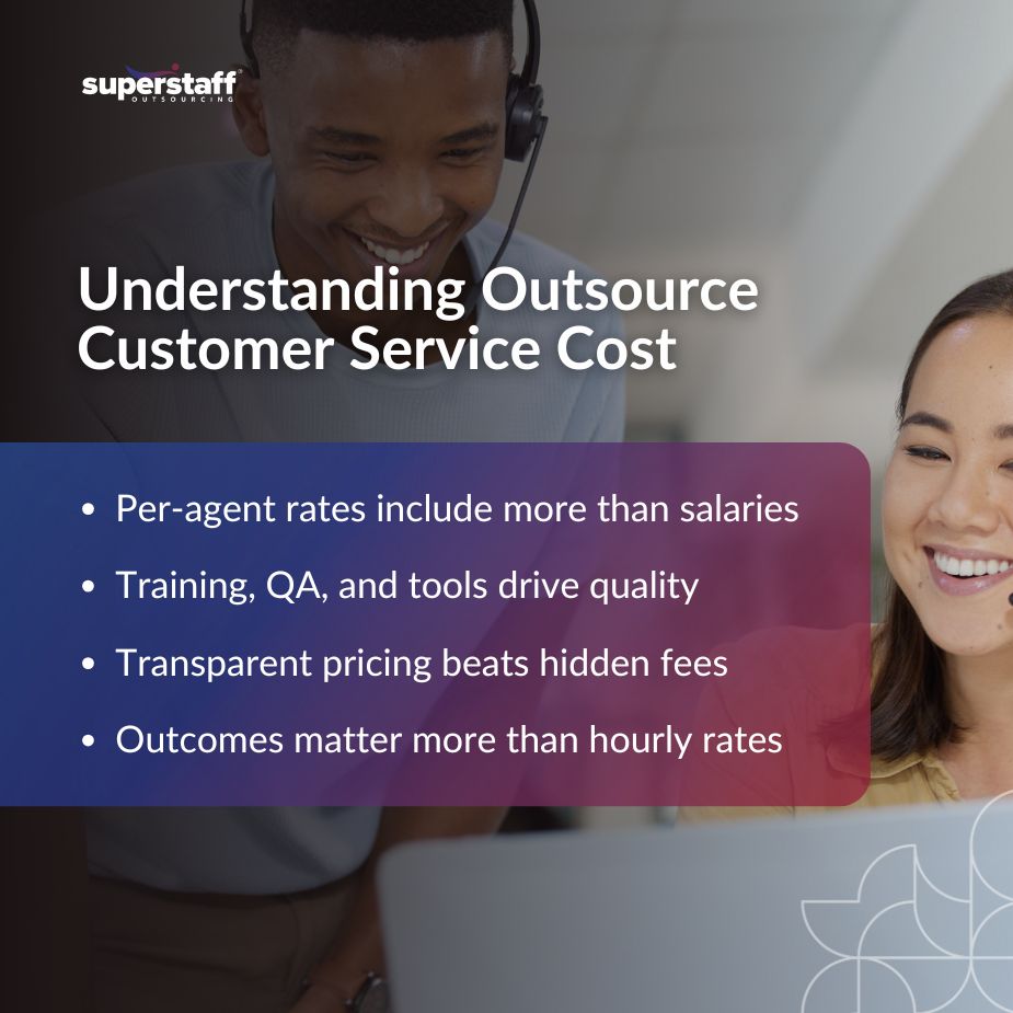 Customer Service Without Guesswork_MI Infographics about the breakdown of outsource customer service cost