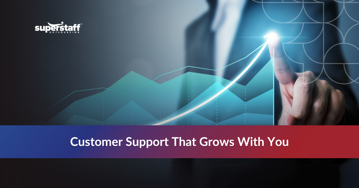 Icons representing outsourced customer support services