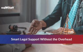 Client signing legal documents with assistance from paralegal support services