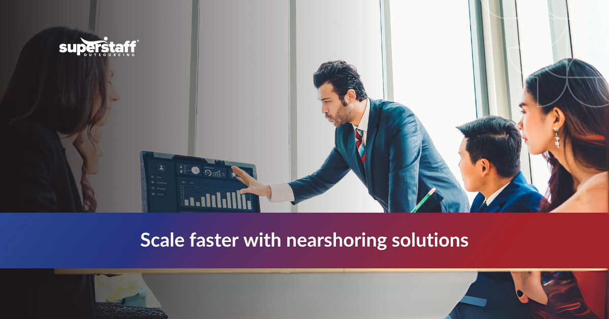 _Real-World Impact_Featured Global team working together providing nearshoring solutions