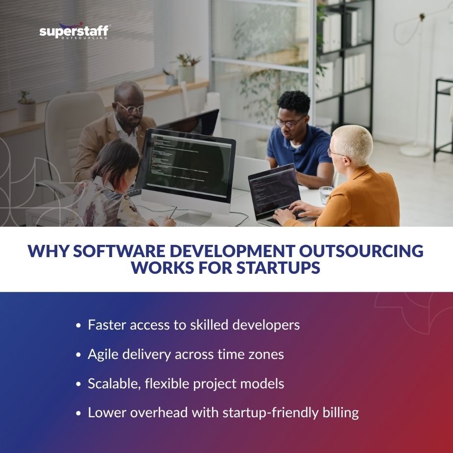 Software Development Outsourcing_MI Infographics on the reasons why startups use software development outsourcing