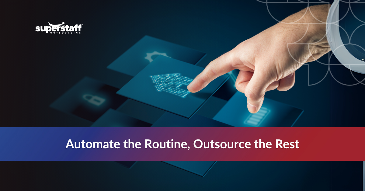 What You Can and Shouldn’t_Featured Hand touching screen with text about AI outsourcing