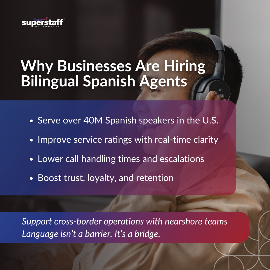 _Bilingual _MI Man wearing headphones highlights the benefits of call center bilingual Spanish agents in business operations.