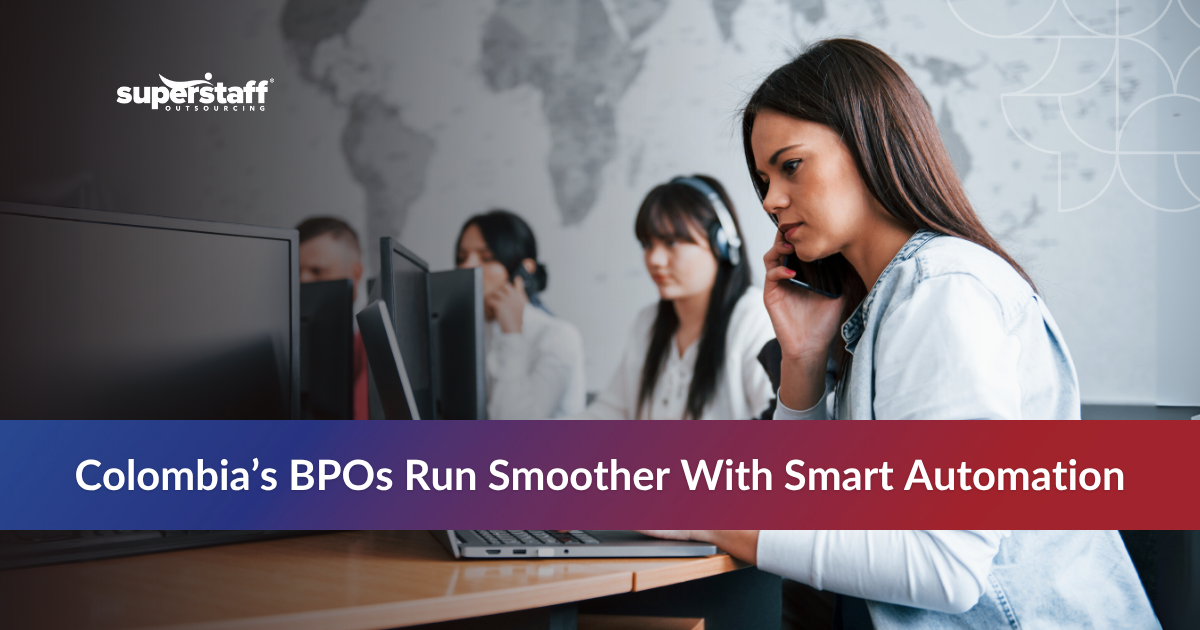 Colombian call center agents working with RPA in outsourcing tools