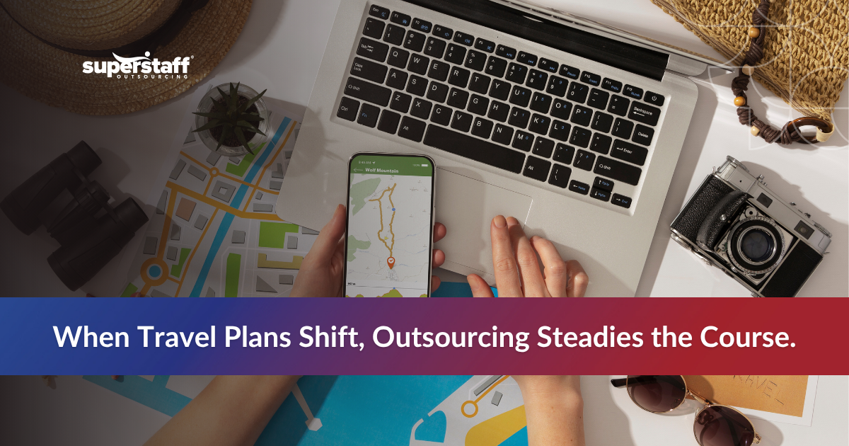 Travel Industry_Featured Woman smiling while holding a suitcase, representing travel BPO support amid the Thailand and Cambodia conflict 2025.