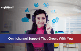 Call center agent working, representing how to scale omnichannel customer support efficiently.