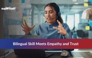 Call center agent providing bilingual customer support in Colombia