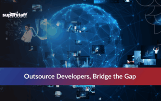 Global network connections symbolizing outsourcing solutions to the software developer shortage