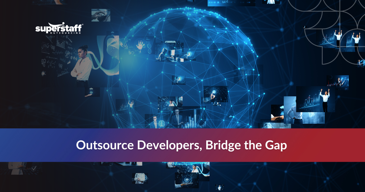 Global network connections symbolizing outsourcing solutions to the software developer shortage