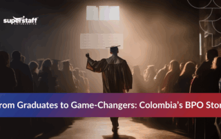 Fresh Colombian graduates entering the workforce through Colombia BPO services, symbolizing career empowerment and global opportunities.