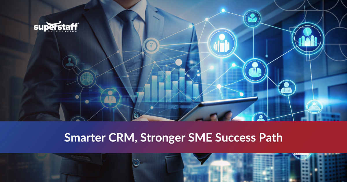 Team delivering CRM outsourcing services to SMEs