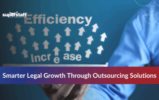 Increasing efficiency icons symbolizing legal outsourcing services.